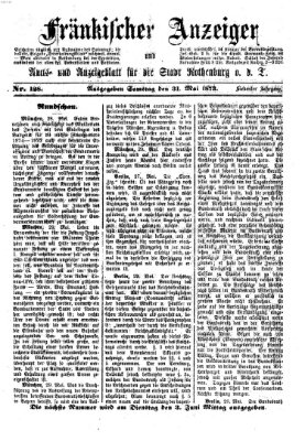 Fränkischer Anzeiger Samstag 31. Mai 1873