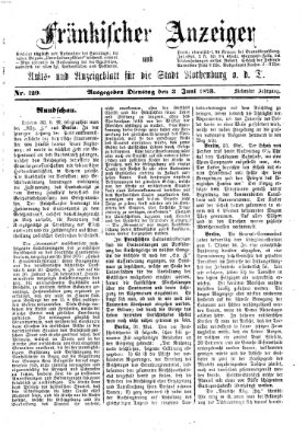 Fränkischer Anzeiger Dienstag 3. Juni 1873