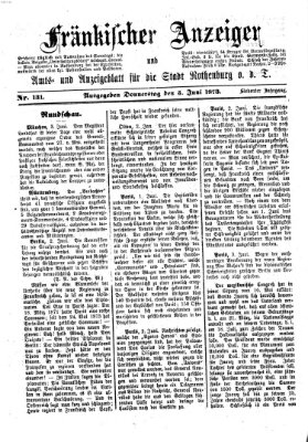 Fränkischer Anzeiger Donnerstag 5. Juni 1873