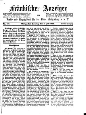 Fränkischer Anzeiger Samstag 5. Juli 1873