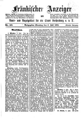 Fränkischer Anzeiger Dienstag 8. Juli 1873