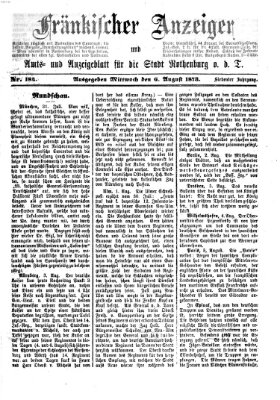 Fränkischer Anzeiger Mittwoch 6. August 1873