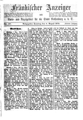 Fränkischer Anzeiger Samstag 9. August 1873