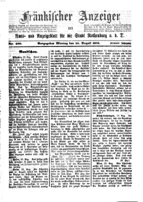 Fränkischer Anzeiger Montag 25. August 1873