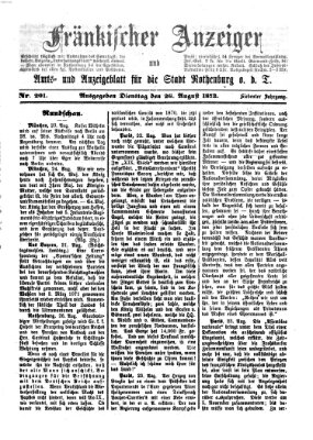 Fränkischer Anzeiger Dienstag 26. August 1873