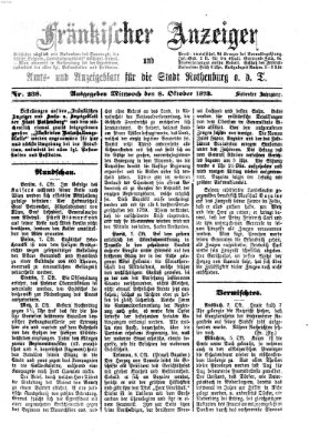 Fränkischer Anzeiger Mittwoch 8. Oktober 1873