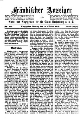 Fränkischer Anzeiger Montag 13. Oktober 1873