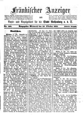 Fränkischer Anzeiger Mittwoch 29. Oktober 1873