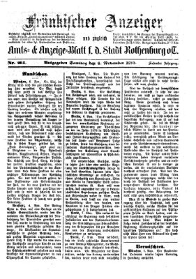 Fränkischer Anzeiger Samstag 8. November 1873