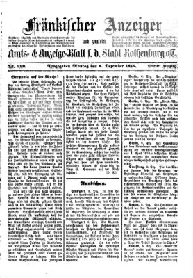 Fränkischer Anzeiger Montag 8. Dezember 1873