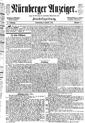 Nürnberger Anzeiger Donnerstag 4. Januar 1872