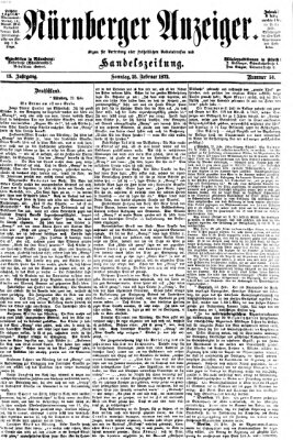 Nürnberger Anzeiger Sonntag 25. Februar 1872