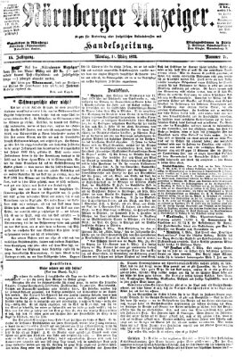 Nürnberger Anzeiger Montag 11. März 1872