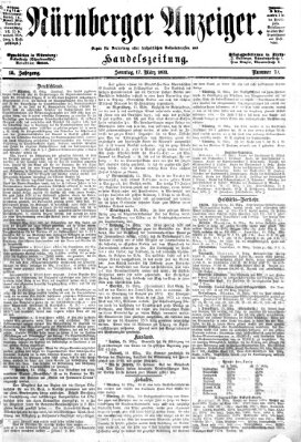 Nürnberger Anzeiger Sonntag 17. März 1872