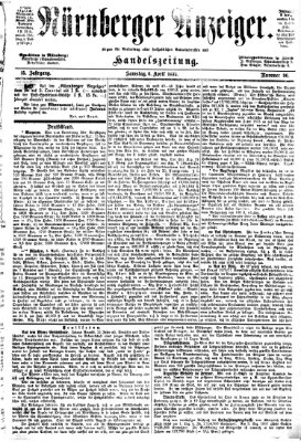 Nürnberger Anzeiger Samstag 6. April 1872