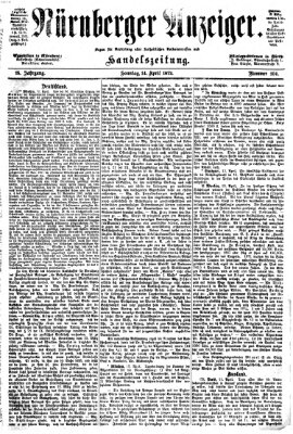 Nürnberger Anzeiger Sonntag 14. April 1872