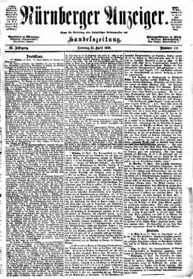 Nürnberger Anzeiger Sonntag 21. April 1872