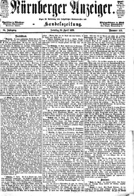 Nürnberger Anzeiger Sonntag 28. April 1872