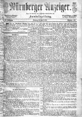 Nürnberger Anzeiger Dienstag 30. April 1872