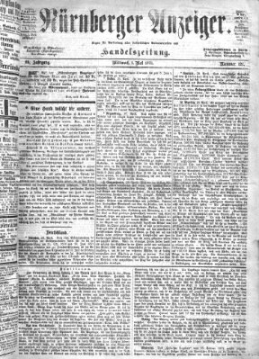 Nürnberger Anzeiger Mittwoch 1. Mai 1872