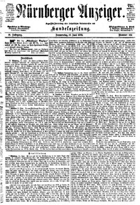 Nürnberger Anzeiger Donnerstag 13. Juni 1872