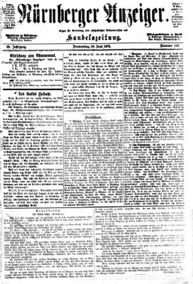 Nürnberger Anzeiger Donnerstag 20. Juni 1872