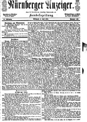 Nürnberger Anzeiger Mittwoch 3. Juli 1872