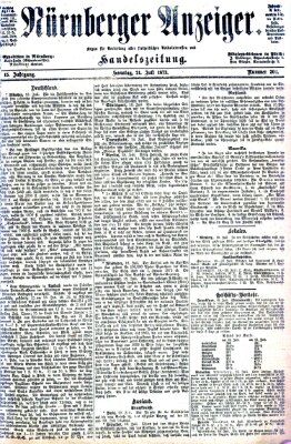 Nürnberger Anzeiger Sonntag 21. Juli 1872