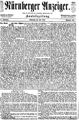 Nürnberger Anzeiger Mittwoch 24. Juli 1872