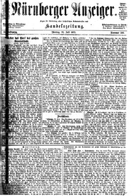 Nürnberger Anzeiger Montag 29. Juli 1872