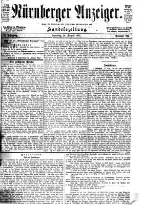 Nürnberger Anzeiger Samstag 24. August 1872