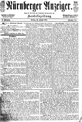 Nürnberger Anzeiger Freitag 30. August 1872