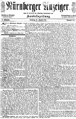 Nürnberger Anzeiger Samstag 31. August 1872