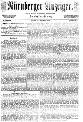 Nürnberger Anzeiger Mittwoch 11. September 1872