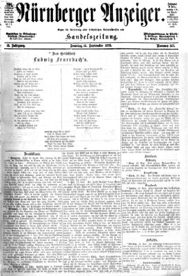 Nürnberger Anzeiger Sonntag 15. September 1872