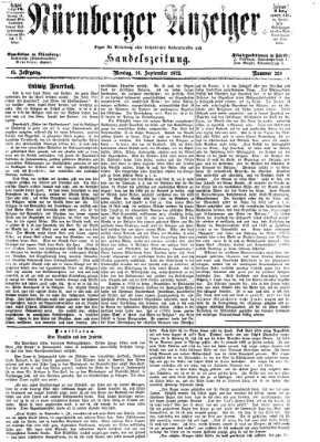 Nürnberger Anzeiger Montag 16. September 1872