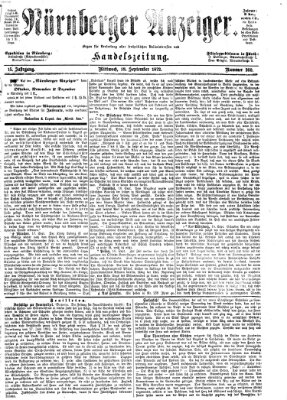Nürnberger Anzeiger Mittwoch 18. September 1872