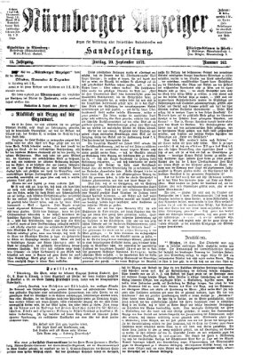 Nürnberger Anzeiger Freitag 20. September 1872