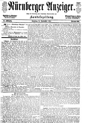 Nürnberger Anzeiger Samstag 21. September 1872