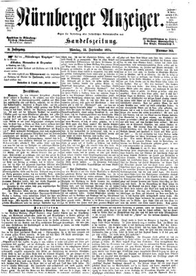 Nürnberger Anzeiger Montag 23. September 1872