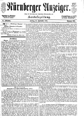 Nürnberger Anzeiger Freitag 27. September 1872