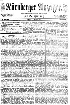 Nürnberger Anzeiger Freitag 11. Oktober 1872