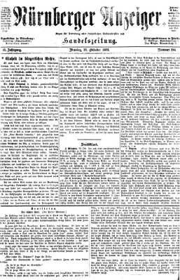 Nürnberger Anzeiger Dienstag 22. Oktober 1872