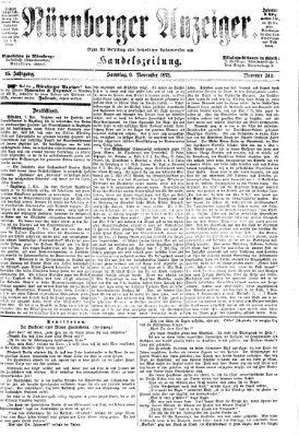 Nürnberger Anzeiger Samstag 9. November 1872