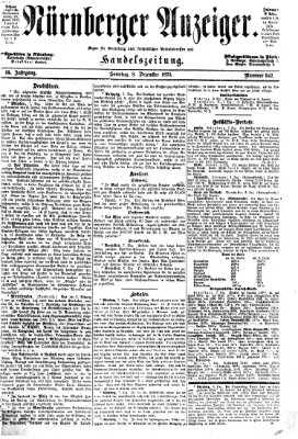 Nürnberger Anzeiger Sonntag 8. Dezember 1872