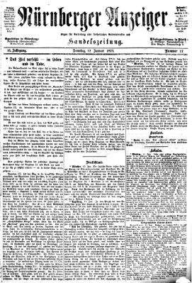 Nürnberger Anzeiger Sonntag 12. Januar 1873