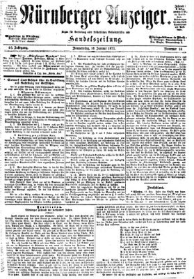 Nürnberger Anzeiger Donnerstag 16. Januar 1873