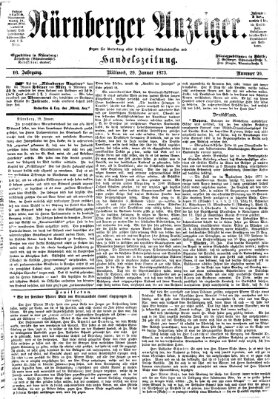 Nürnberger Anzeiger Mittwoch 29. Januar 1873