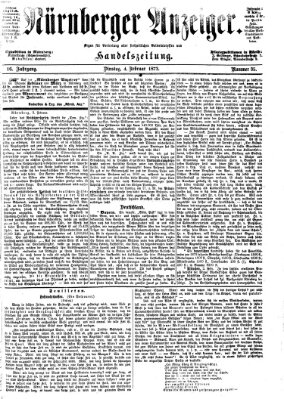 Nürnberger Anzeiger Dienstag 4. Februar 1873