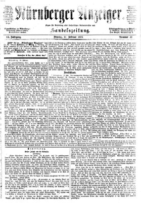 Nürnberger Anzeiger Dienstag 11. Februar 1873